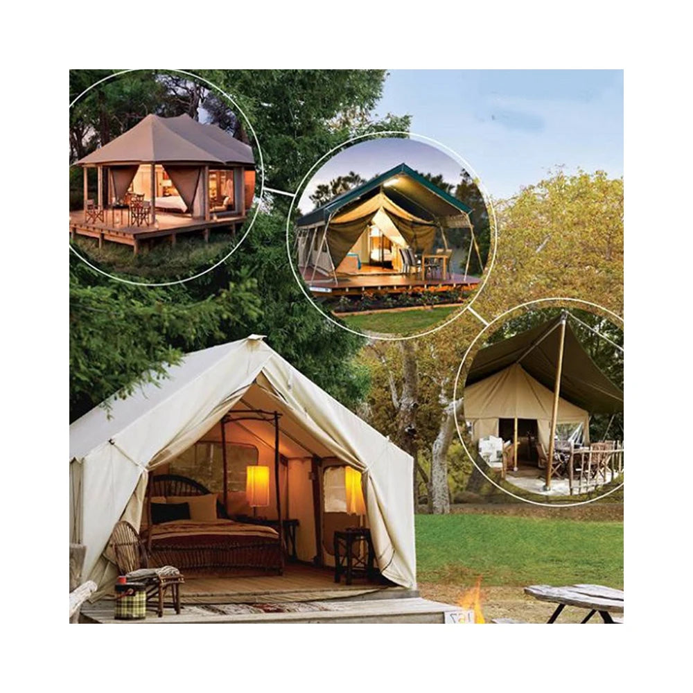 6*8.5m Waterproof Safari Luxury Four Seasons Outdoor Resort And Hotel Luxury Tent