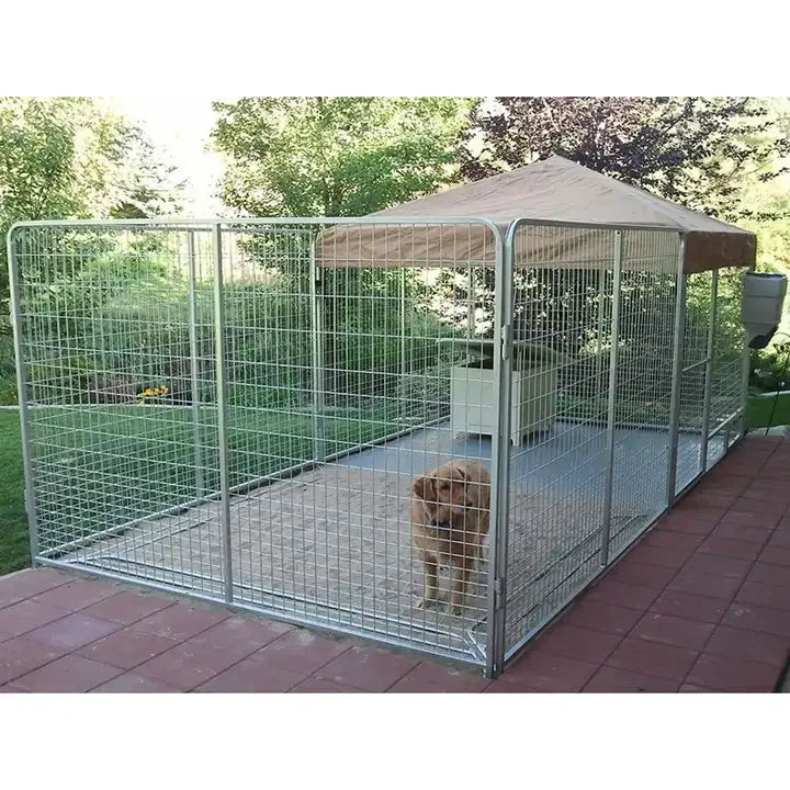 18' X 18' Ultimate Kennel with Cozy Nook (Galvanized) Dog Kennel Fence