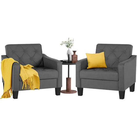 Living room chair accent chair 2-piece set, waiting room armchair, bedroom reading chair, comfortable club chair plush