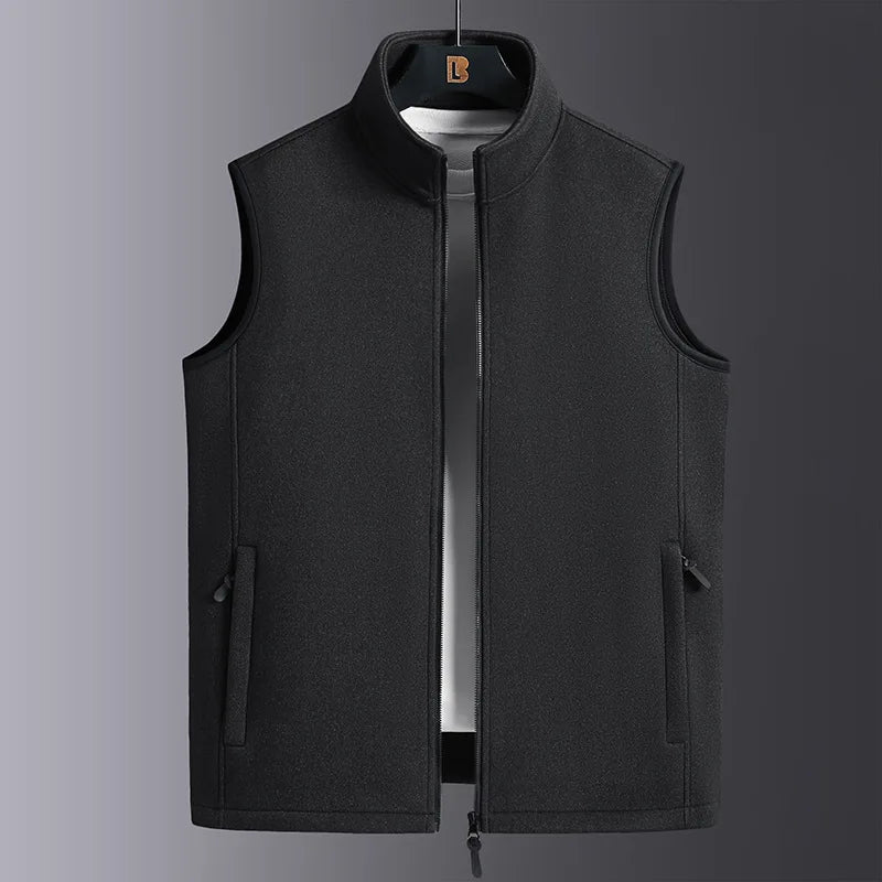 2024 Fashion Plus Size Male Warm Waistcoat Fleece Vest Men's Lamb Cashmere Warm Sleeveless Coat Men Brand Clothing Winter Vest