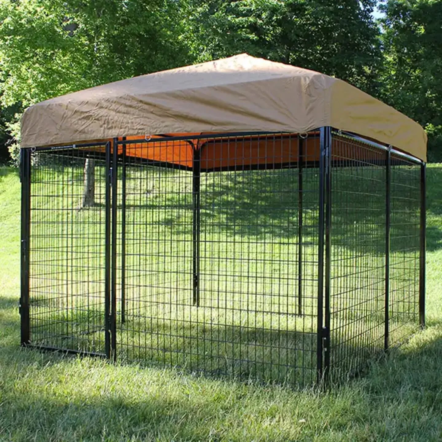 18' X 18' Ultimate Kennel with Cozy Nook (Galvanized) Dog Kennel Fence