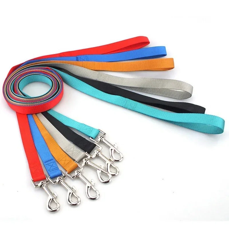 1 Pc 120cm*1.5cm Nylon Dog Training Leash Pet Supplies Dog Harness Collar Seat Belt with Metal Clip for Pet Puppy Supplies